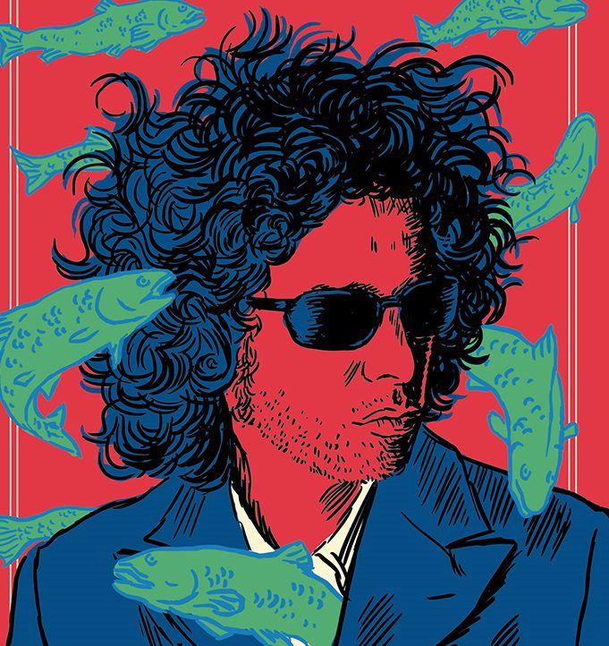 Ilustración del cantante Andrés Calamaro