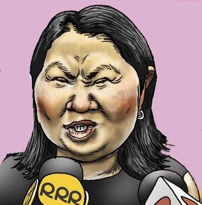 Caricatura de Keiko Fujimori