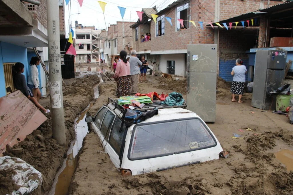Este sector de Trujillo fue uno de los más afectados por las lluvias.
