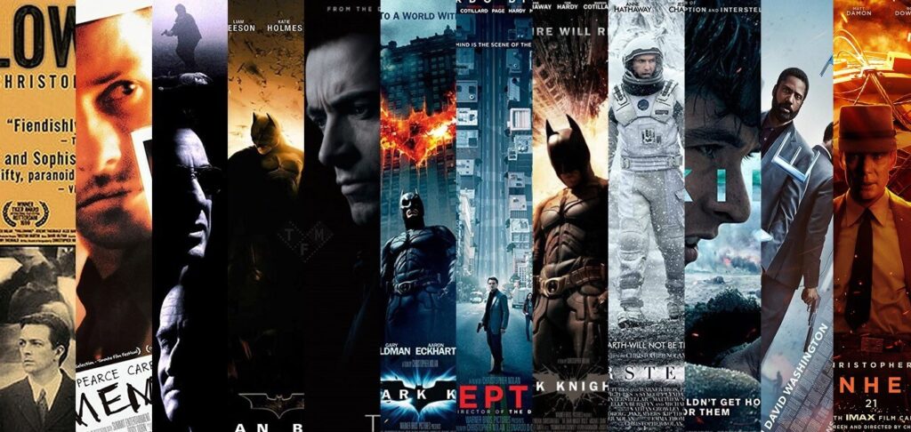Algunas de las películas de Christopher Nolan. (Fuente: Espinof). Oppenheimer