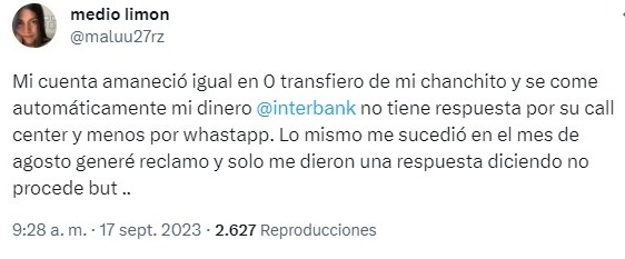 Varios usuarios han denunciado los errores en sus cuentas de Interbank.