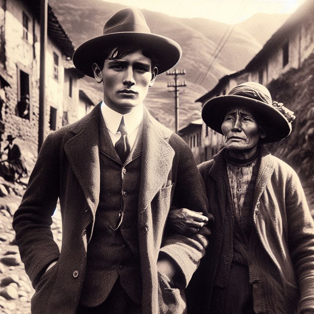Imagen de IA de César Vallejo y Su madre
