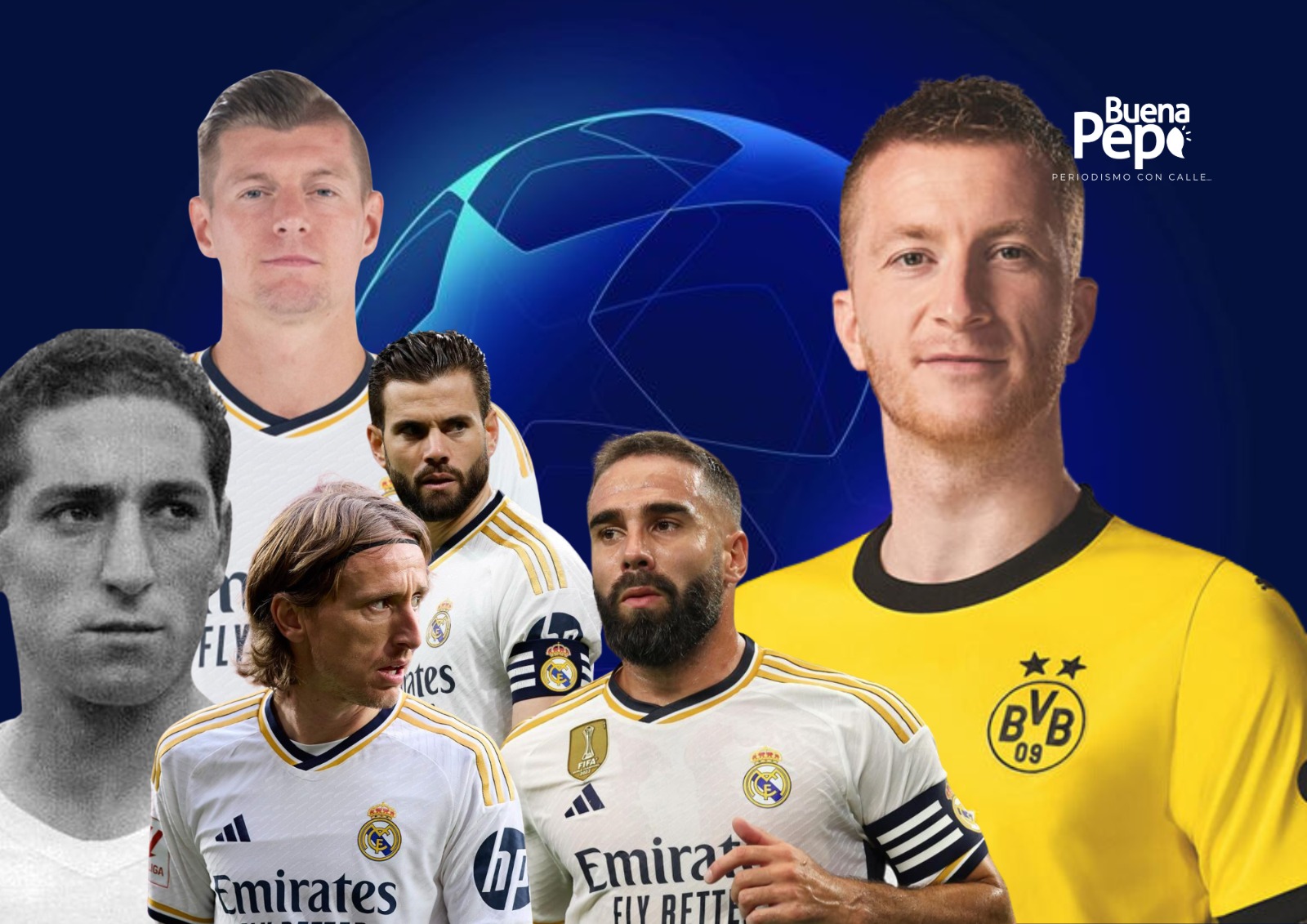 Dortmund vs. Madrid: 20 datazos que debes saber sobre la final de la Champions League Borussia Dortmund y Real Madrid paralizan el mundo, hoy desde las 2:00 p.m., en la final de la Champions League 2023-24. En Buenapepa te enumeramos 20 datos y curiosidades que debes saber sobre este partidazo.