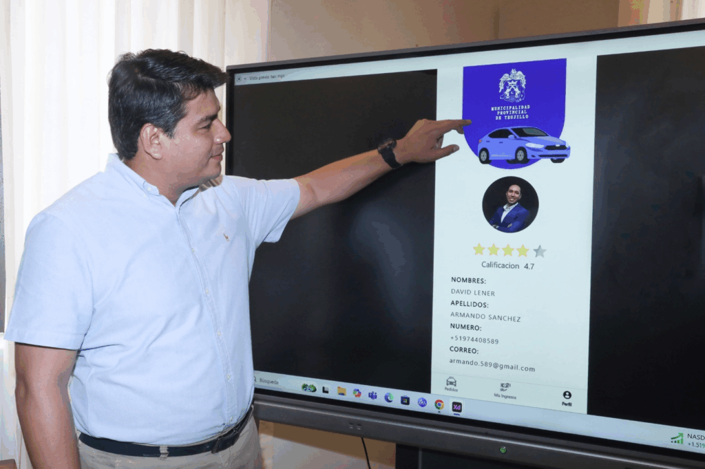 Alcalde de Trujillo Mario Reyna. Taxi seguro.
