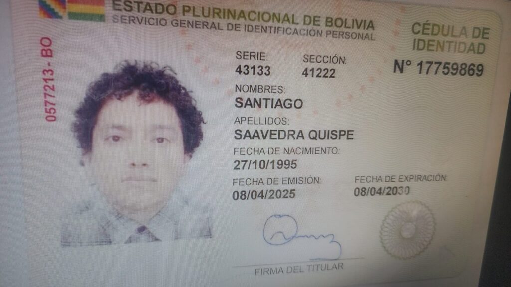 Este sería el DNI falso que usaría Jhonsson Pulpo para evadir la justicia. 