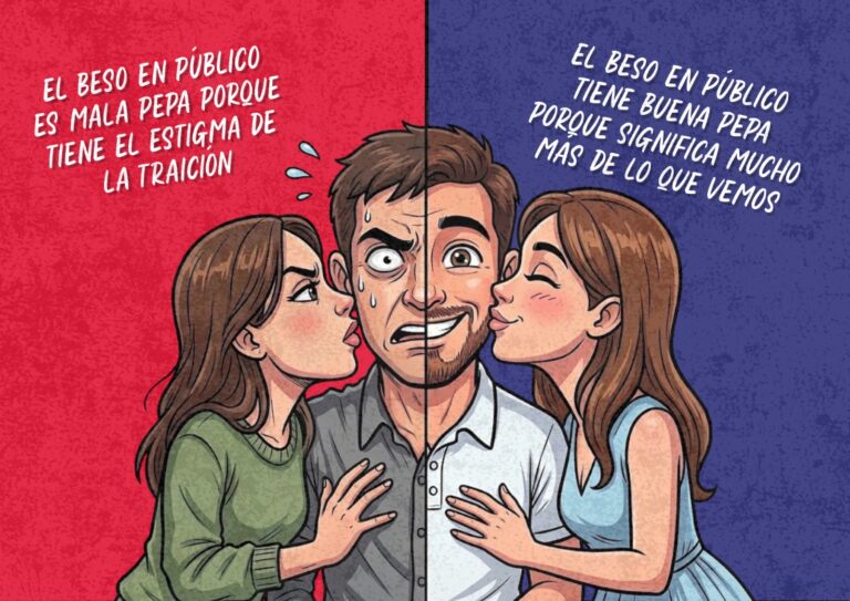 La buena y mala pepa: el beso en público La buena y mala pepa: el beso en público